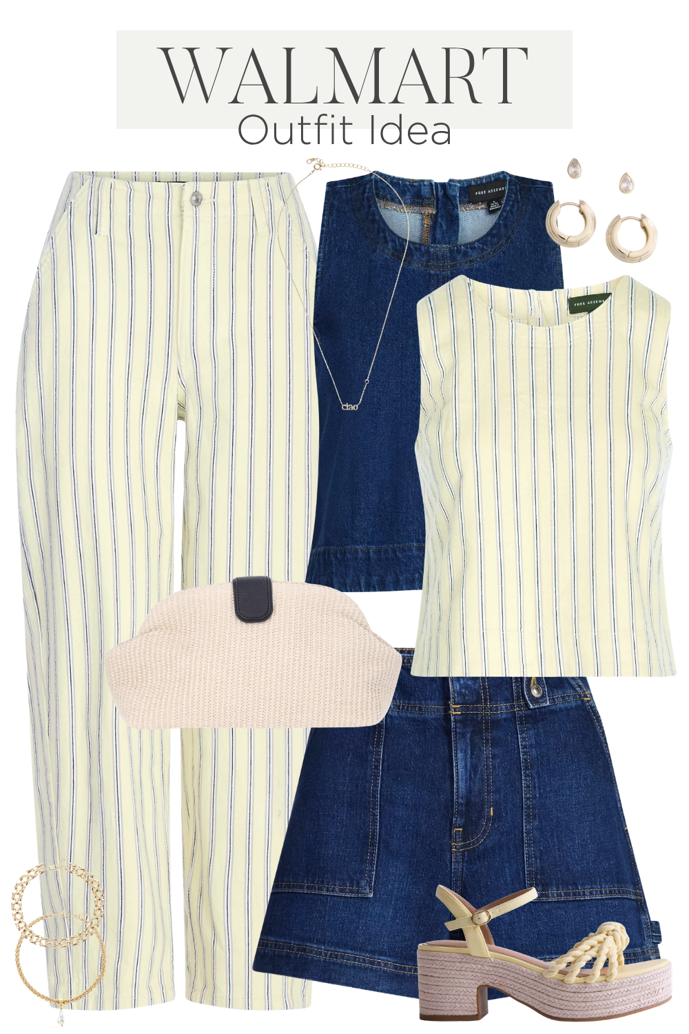 Free Assembly Matching Denim Separates