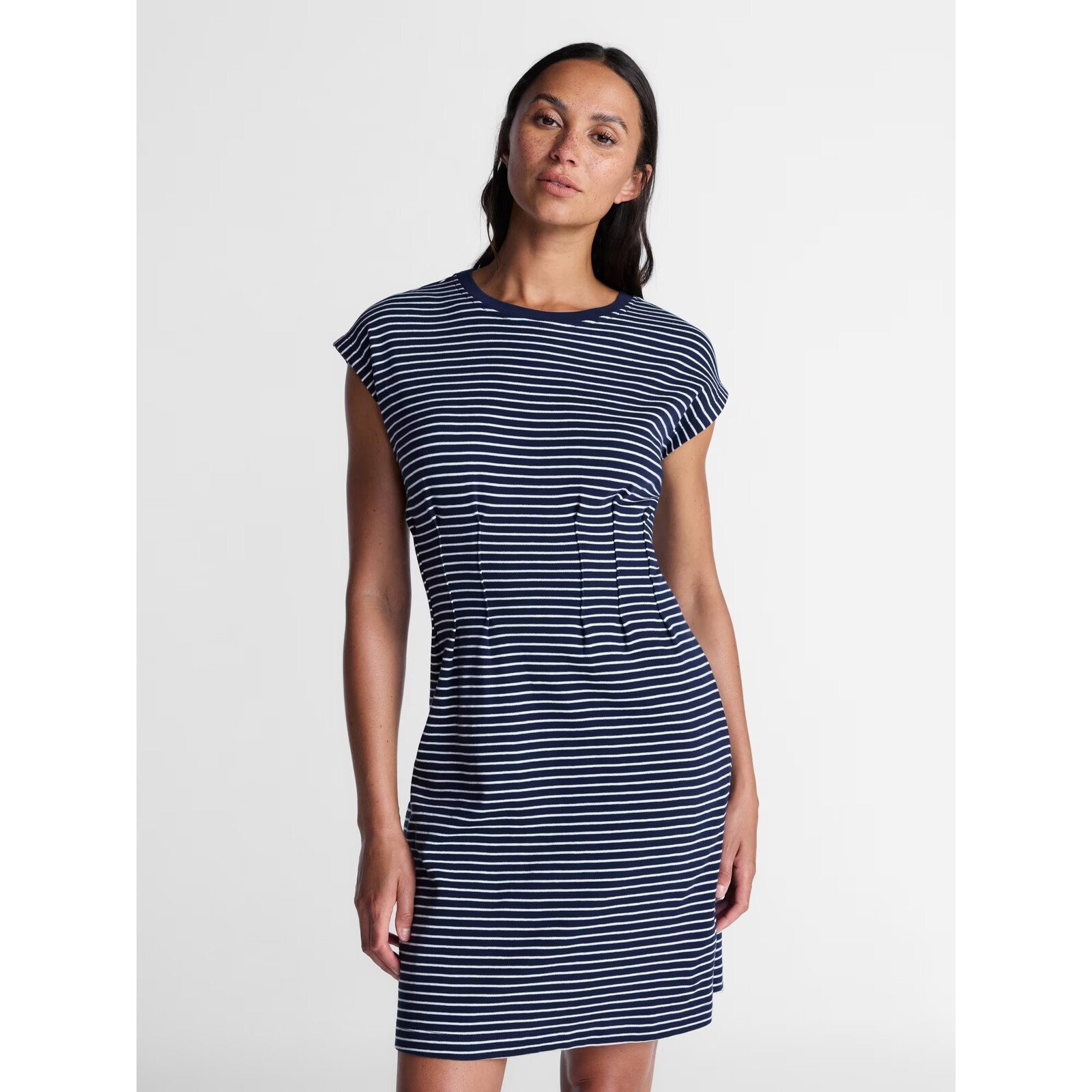 Time and Tru Pleated Waist Cotton Mini Dress