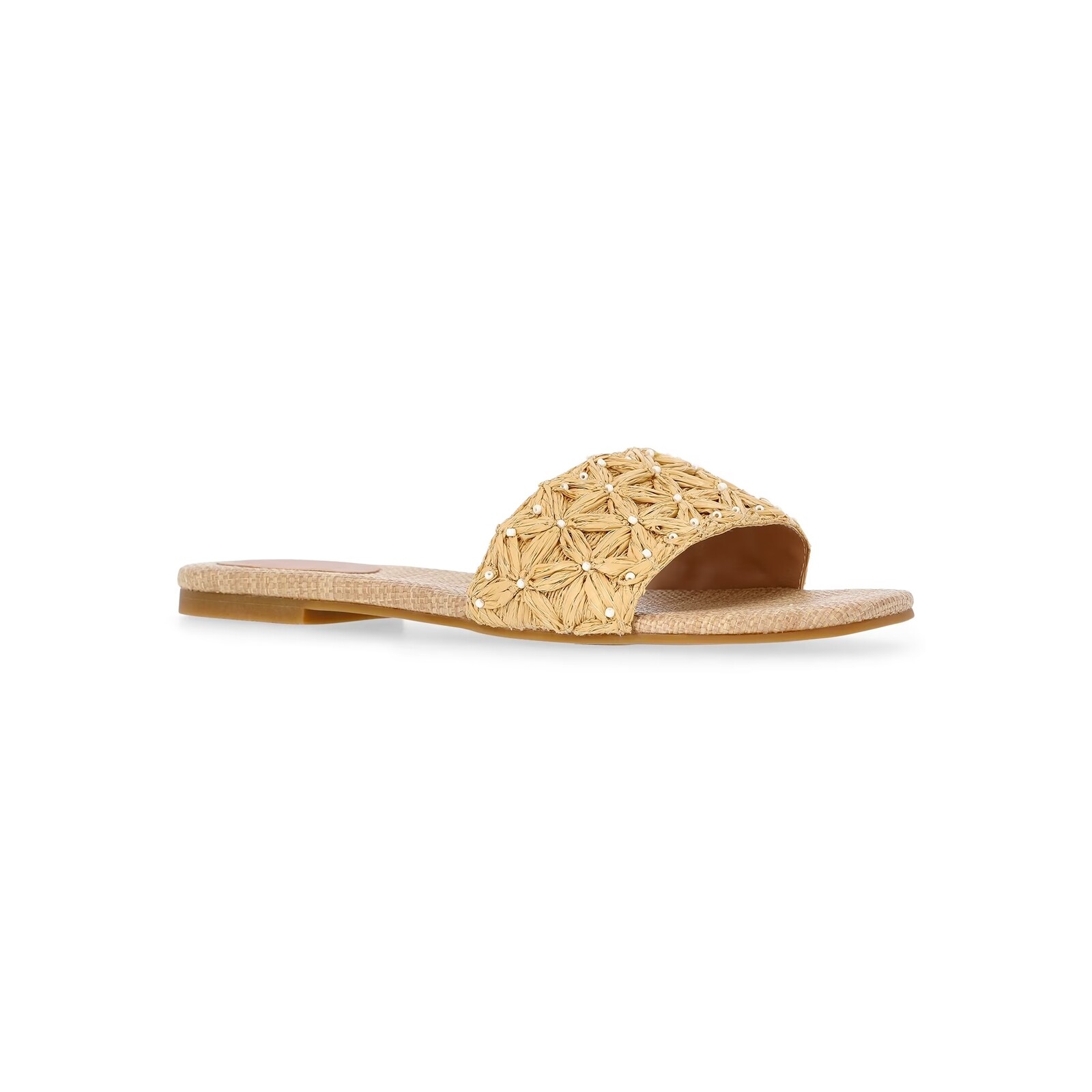 Time and Tru Raffia Slide Sandals