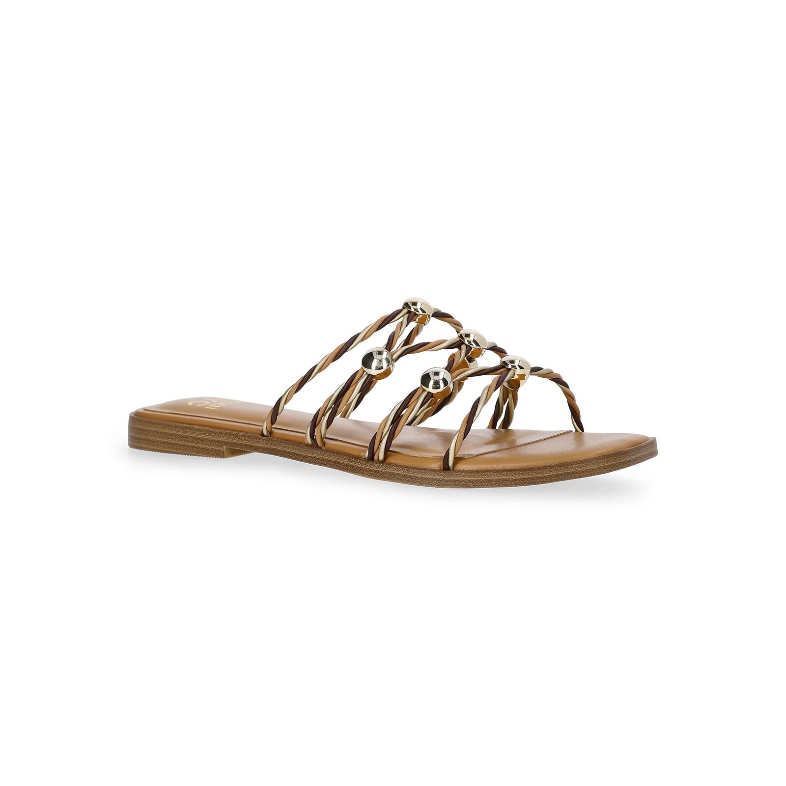 Madden NYC Strappy Studded Slide Sandals