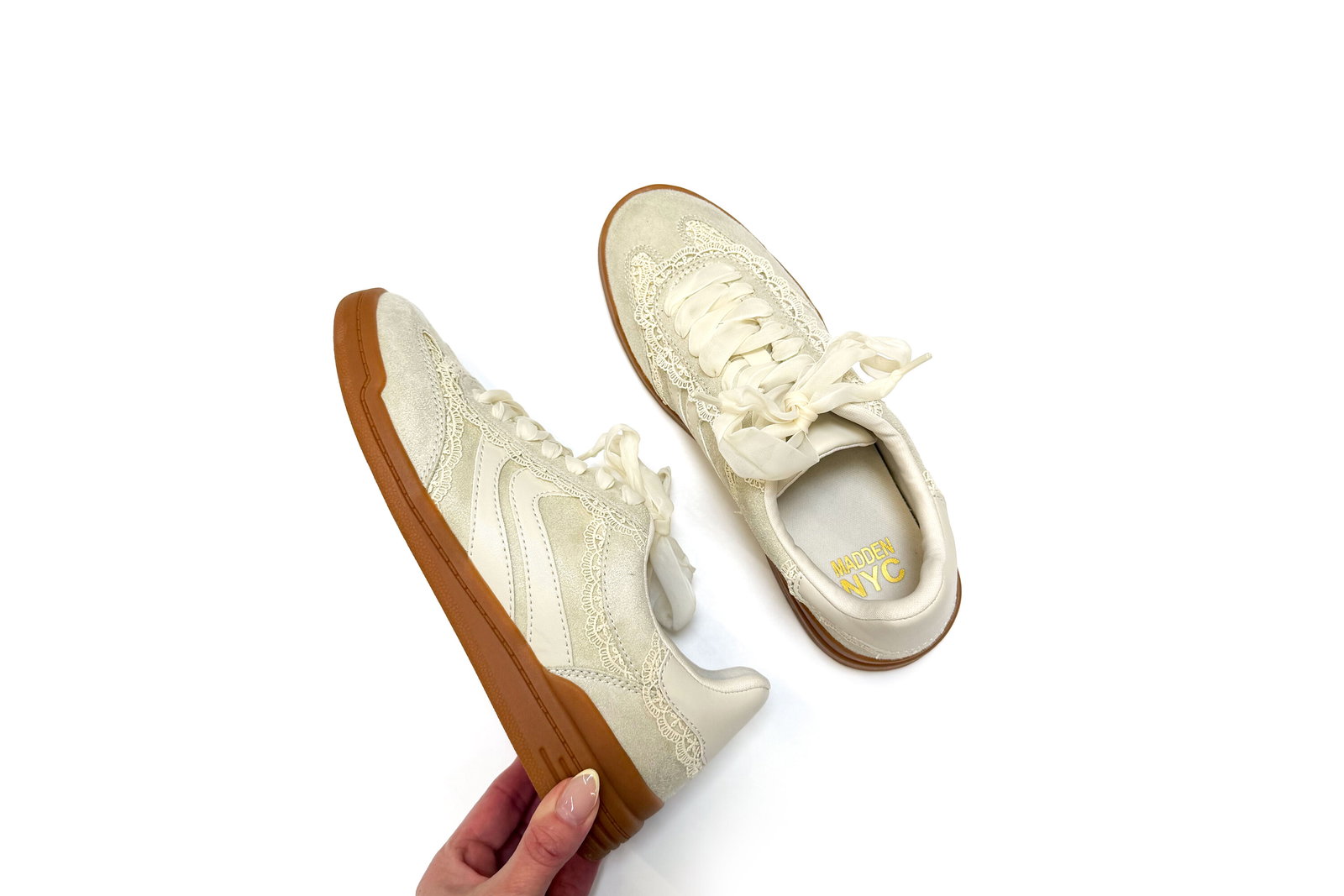 Madden NYC Lace Trim Sneakers