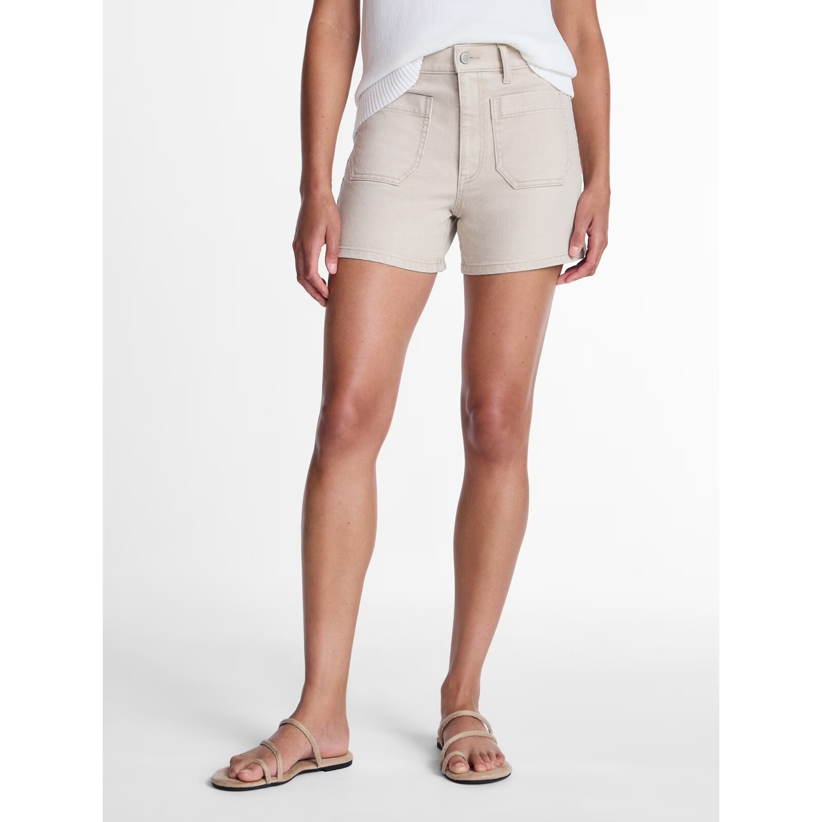 Time and Tru High Rise Patch Pocket Denim Short