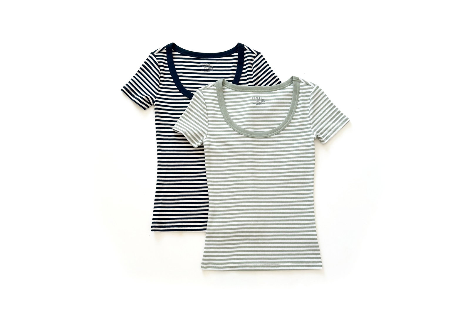 Time and Tru Ribbed Scoop Neck Tee
