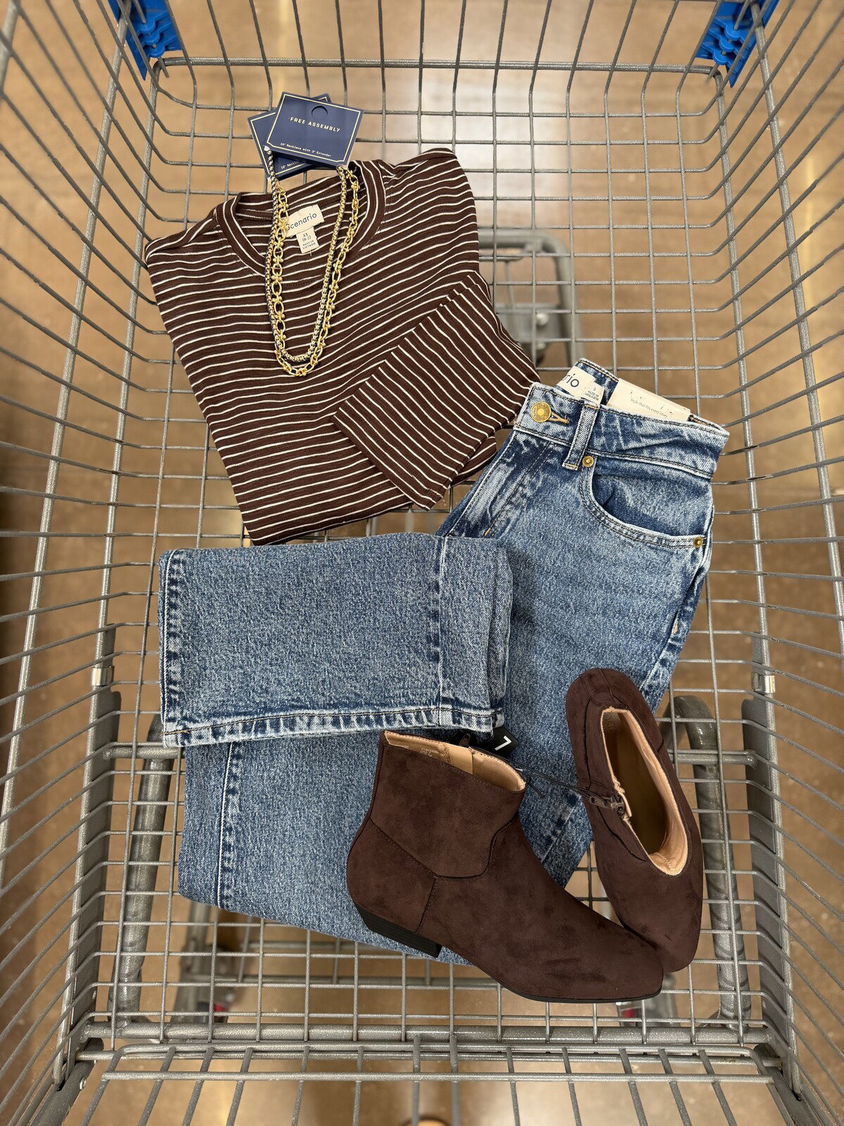 Scenario Long Sleeve Tee and Wide Leg Pant Outfit