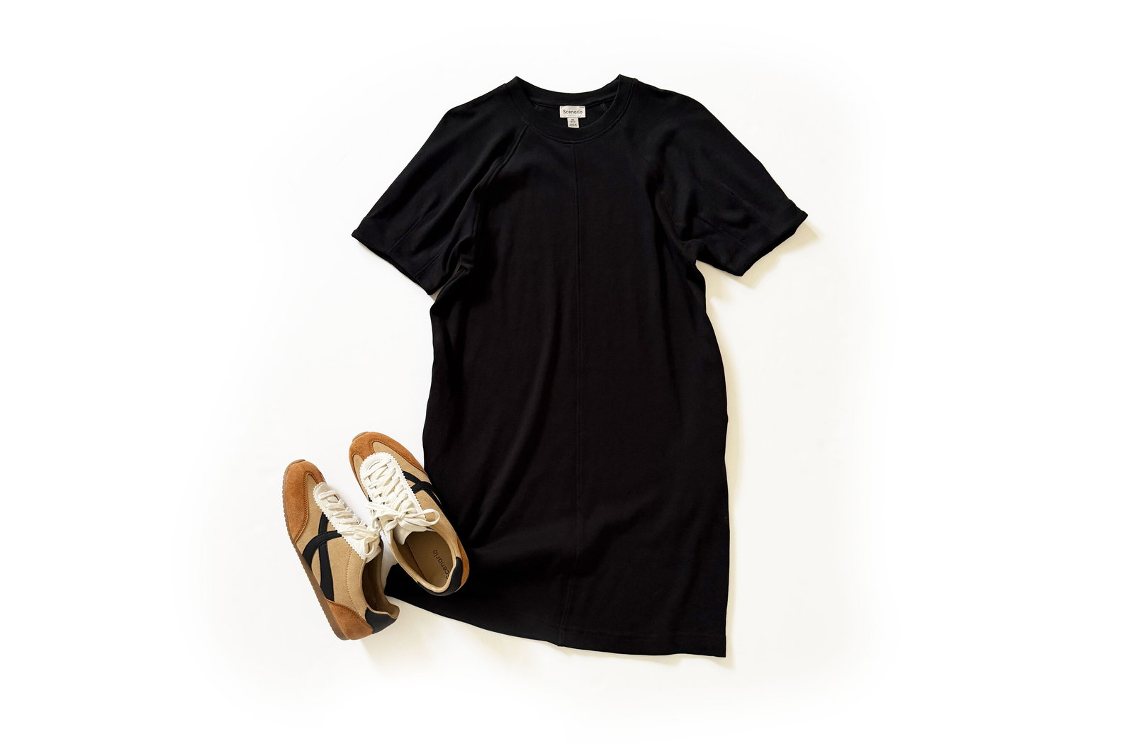 Scenario Mini Dress with Short Raglan Sleeves