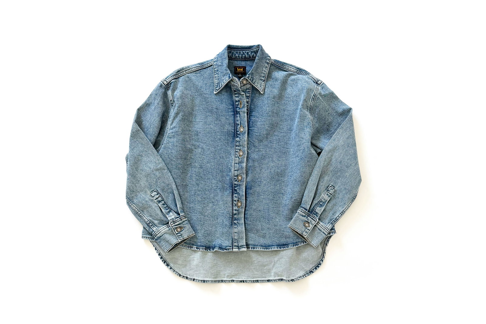 Lee Oversized High Low Denim Top